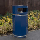 Octagonal Galvanised Steel Litter Bin – 90 Litre