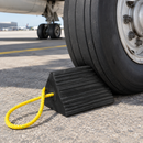 Large Aircraft Wheel Stopper with Yellow Rope - 225 x 195 x 333