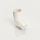 76mm Diameter Flush Joint Aluminium Downpipe Bends — RAL 9010 / 112.5 Deg