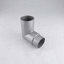 76mm Diameter Flush Joint Aluminium Downpipe Bends — RAL 9006 / 92.5 Deg