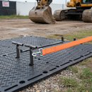 Dim Gray Heavy Duty Ground Protection Mat Drag Hooks for Secure Installation