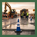 Tan Premium 750mm 2-Piece Traffic Road Cone for High Visibility