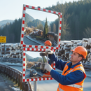 Dark Slate Gray High-Performance Frost & Condensation Resistant Traffic Mirror