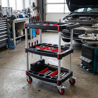 4-Shelf Mobile Tool Trolley 100kg Capacity