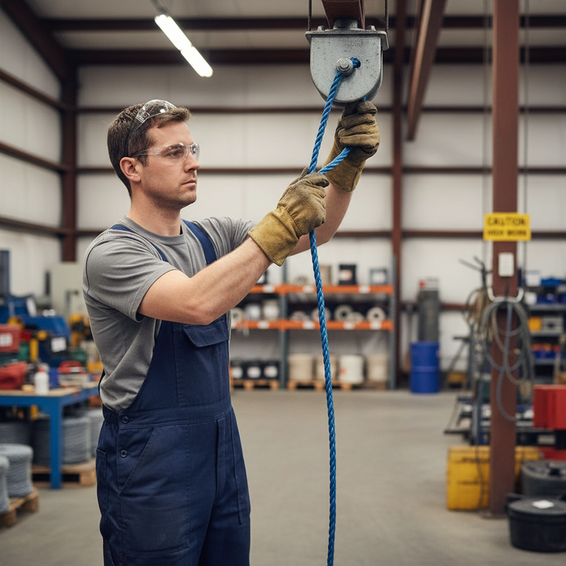 Dim Gray Premium Polypropylene Rope Coil - 30m Length in Blue