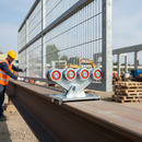 Light Steel Blue Premium Heavy Duty Cantilever Gate Wheels for 500kg, 1000kg & 1500kg Sliding Gates - 8 Wheel Carrier System