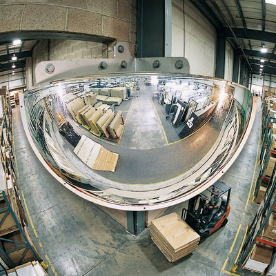 1150mm diameter PMMA quarter-sphere safety mirror, 180° view