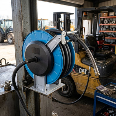 10m Retractable Diesel Hose Reel – 25mm ID, 10 Bar Pressure