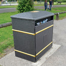 224 Litre Closed Top Glass Fibre Composite Litter Bin