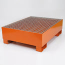2-Drum Steel Spill Pallet, 330L Capacity, Galvanized & Powder-Coated (view 2)