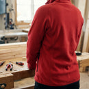 Chili Red Women's Low-Shedding Fleece Zip Jacket
