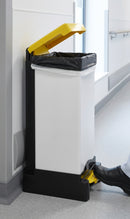 25 litre plastic fire retardant sack holder pedal-operated