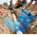Dark Gray High-Performance Detectable Mesh for Underground Services - 200mm x 100m Roll