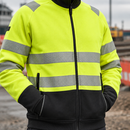 Class 2 High-Visibility Zip Front Jacket - Hi-Vis Yellow/Black (view 2)