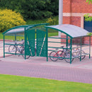 2325 x 5500mm Galvanised Steel Cycle Shelter with Polycarbonate Roof