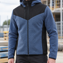 Numb Blue/Dark Navy Hooded Fleece Jacket with Reinforced Softshell