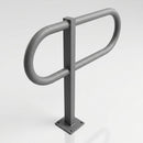 Two-bike cycle rack with galvanised steel, 48mm tube (view 2)