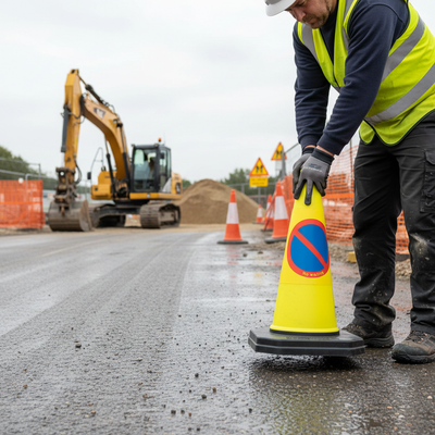 460mm Heavy Duty 1-Piece No Waiting Traffic Cone