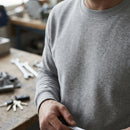 Crew Neck Work Sweatshirt Cotton-Polyester Blend - Grey (view 2)