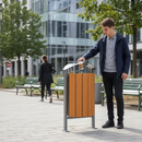 Gray Heavy Duty Litter Bin - 50 Litre Capacity for Outdoor Use