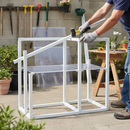 Dark Gray Premium White PVC Square Tube 23.5mm x 2.5m - Durable and Versatile