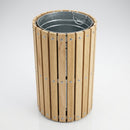 Circular Slatted Litter Bin – 56 Litre Hardwood (view 2)