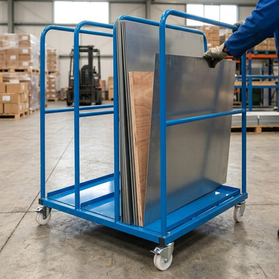 Mobile Vertical Sheet Rack with 4 Support Bars