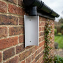 63mm Diameter Aluminium Downpipe Access Plate — RAL 7035 (in use)