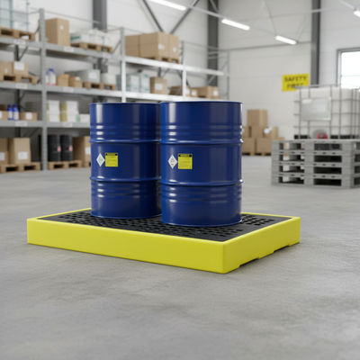 Premium 2 Drum 130 Litre Bund Floor for Efficient Spill Containment