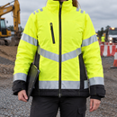 Women's Hi-Vis Insulated Winter Coat - Hi-Vis Yellow/Black