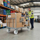 Pressed Steel Swivel Castors With White Nylon Wheel - 50mm & 75mm