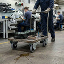 75mm Fixed Castor With Grey Rubber on Polypropylene Wheel & 4-Bolt-Hole - 70kg Load Capacity