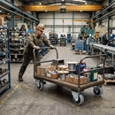 75mm Fixed Castor With Grey Rubber on Polypropylene Wheel & 4-Bolt-Hole - 70kg Load Capacity