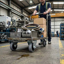 75mm Fixed Castor With Grey Rubber on Polypropylene Wheel & 4-Bolt-Hole - 70kg Load Capacity