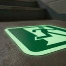 Photoluminescent Floor Sign – Person Exiting Right – Green