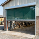 Agricultural Yard Door, Green Fabric