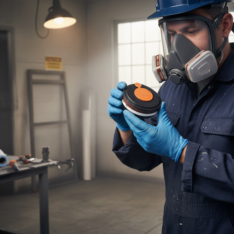 Dark Slate Gray Premium A2P3 Filtering Cartridges - Box of 4 for Full Face Masks