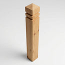 94 x 94 x 1200mm Larch Timber Bollard with Pyramid Top (view 2)