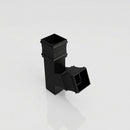 72x72mm Traditional Square Aluminium Downpipe Branches — Textured Black / 112.5 Degrees