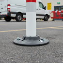 Dark Gray Heavy Duty Cylinder Post Base for Traffic Control Signs