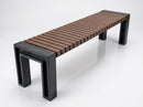 1300mm or 1800mm recycled plastic outdoor bench (view 2)