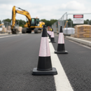 Dim Gray Premium 750mm Traffic Cone with High Durability and Low Centre of Gravity