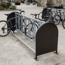 16 Space Bolt Down Cycle Rack – Two Row Steel Storage