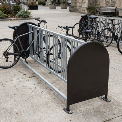 16 Space Bolt Down Cycle Rack – Two Row Steel Storage