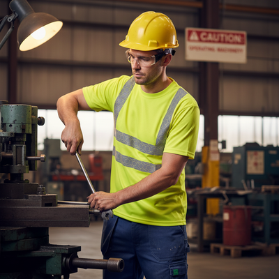 Premium Hi-vis Recyclable T-shirt - Saturn Yellow for Sustainability