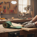 Dark Olive Green Premium Sanding Paper Roll 115mm x 5m - 80 Grit Green