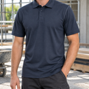 Lightweight Recycled Polyester Polo Shirt - Navy