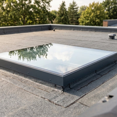 Flat Glass Fixed Rooflight 1000x1000mm No Kerb