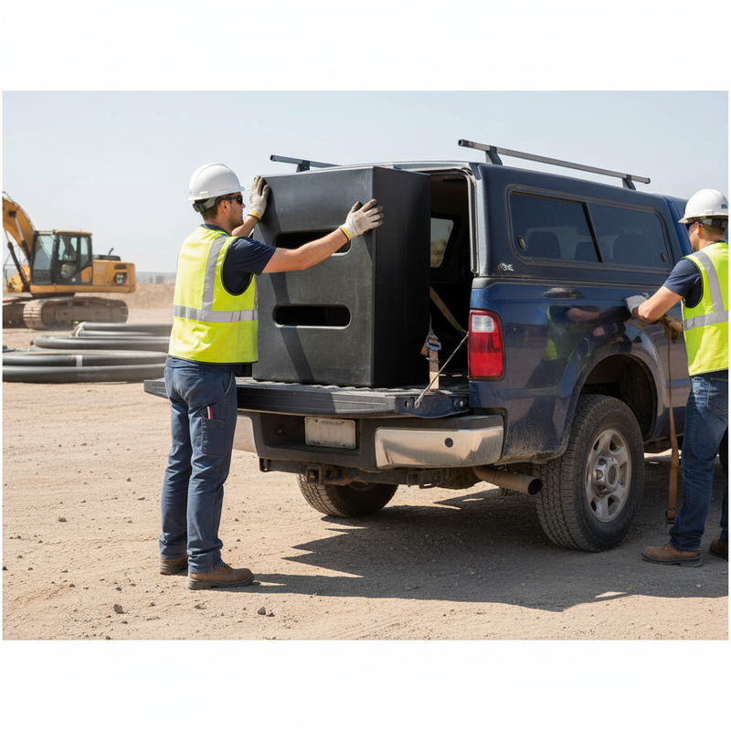 Light Gray Premium Tall Rectangular 650 Litre Baffled Water Storage Tank
