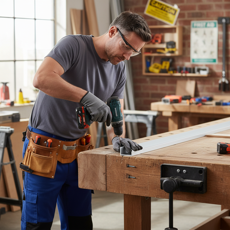 Dim Gray Premium Aluminium Angle 25 x 25 x 1.5mm x 1m - Heavy Duty Construction